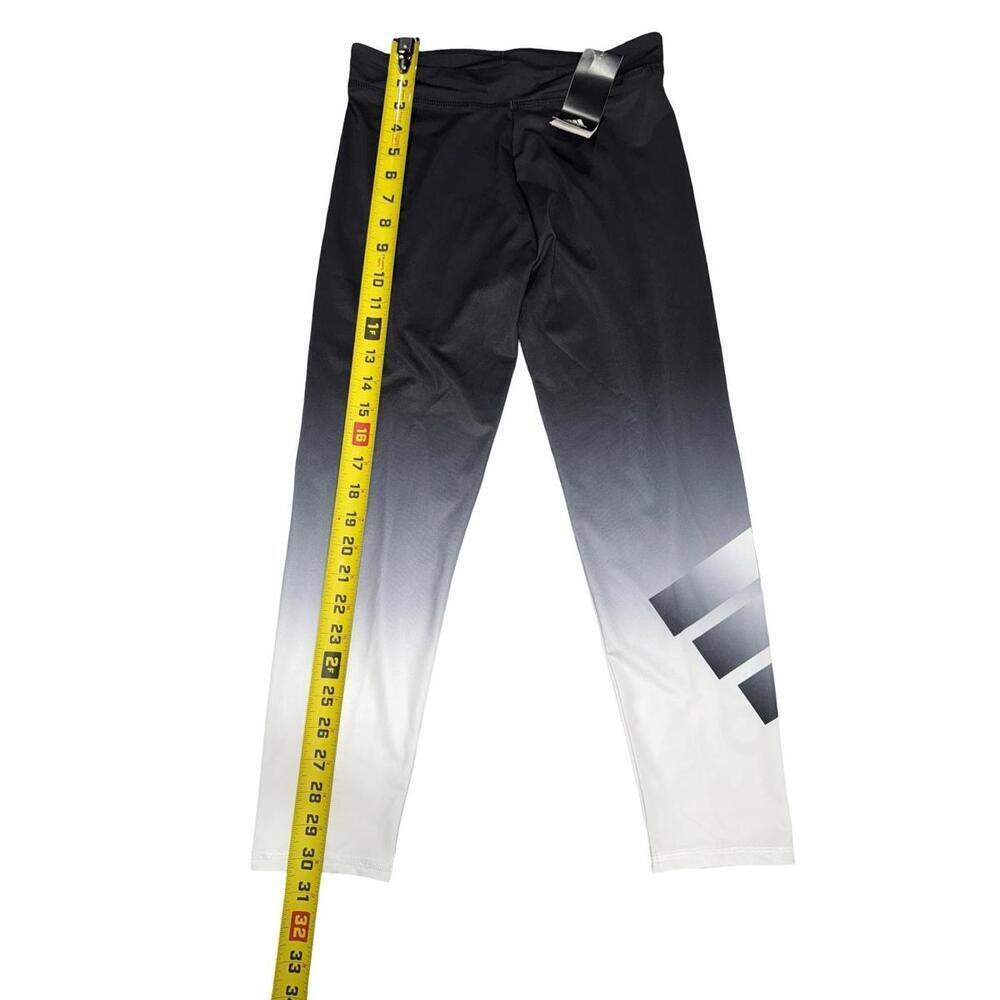 New Adidas Girls Aeroready Leggings Black White Sz L (14) - Picture 2 of 4